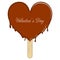 Heart shaped chocolate. Valentine day