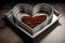 heart-shaped churros draped over silver serving tray