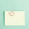 Heart shaped clips and envelope