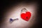 Heart shaped closed lock