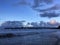 Heart Shaped Cloud during Purple Sunset in Hanalei Bay on Kauai Island in Hawaii.