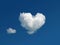 Heart shaped cloud in the sky