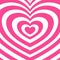 Heart-shaped concentric stripes vector background.