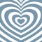 Heart-shaped concentric stripes vector background.