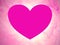 Heart shaped copy space on soft, swirly, illuminated pink background