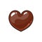 Heart shaped dark chocolate candy