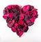 Heart Shaped Dying Rose Petal Pattern