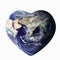 Heart shaped earth