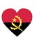 Heart Shaped Flag of Angola