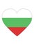 Heart Shaped Flag of Bulgaria
