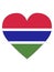 Heart Shaped Flag of Gambia