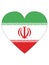 Heart Shaped Flag of Iran