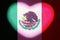 Heart shaped flag of mexico. Mexican patriotism and independence. The concept of love, Country symbol for design and illustration