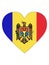 Heart Shaped Flag of Moldova