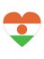 Heart Shaped Flag of Niger