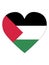 Heart Shaped Flag of Palestine