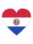 Heart Shaped Flag of Paraguay