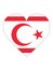 Heart Shaped Flag of Republic of Cyprus