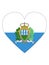 Heart Shaped Flag of San Marino
