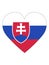 Heart Shaped Flag of Slovakia
