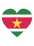 Heart Shaped Flag of Suriname