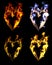 Heart shaped flames