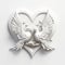 A heart-shaped formation by two white doves, symbolizing unity, peace, and the shared bond of love