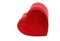 Heart shaped gift box on white background
