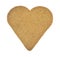 Heart shaped ginger snap cookie