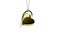 Heart shaped golden pendant on a chain 3D render