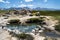 Heart shaped hot springs at Wild Willys Hot Springs in Mammoth Lakes California in the Eastern Sierra Nevada, in the Long Valley