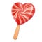 Heart shaped ice cream candy