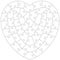 Heart shaped jigsaw puzzle template