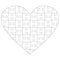 Heart shaped jigsaw puzzle template