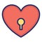 Heart shaped, love secret Isolated Vector Icon which can be easily modified or edited