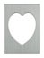 Heart-shaped metal picture frame with clipping pat