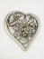 Heart shaped metal roses