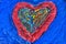 Heart shaped mixed painted colors