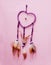 Heart shaped native american dreamcatcher.