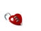 Heart shaped open lock with numerical locking mechanism