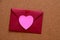 Heart shaped paper notes with envelope