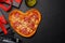 Heart-shaped pizza: Delicious love-themed dish