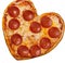 Heart shaped Pizza for Valentine\'s day