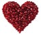 Heart shaped pomegranate seeds