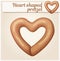 Heart shaped pretzel cookie illustration