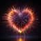 A heart-shaped from a radiant burst of light, brilliance, positivity, and the power of love