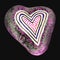 Heart Shaped Rock With Hearts Painted On 