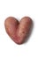 Heart shaped Roseval potato