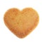 Heart-shaped shortbread biscuit