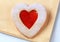 Heart shaped shortbread cookie